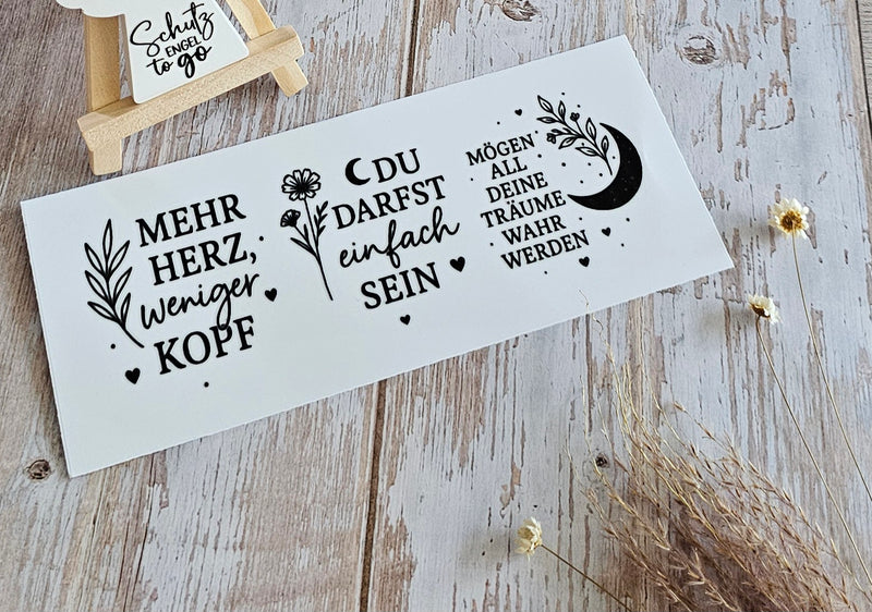Rub On Randlos Mehr Herz weniger Kopf