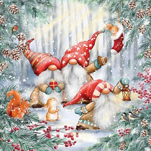 Gnomes Snow Forest