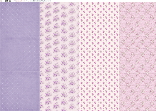 Tissue paper purple rose pattern La Tiendita