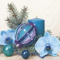 Blaue Weihnachtskugel