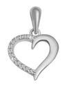 Conjunto de joyería de 3 piezas pendientes y colgante corazón plata 925
