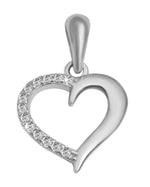 Conjunto de joyería de 3 piezas pendientes y colgante corazón plata 925