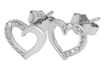 3-piece jewelry set earrings and pendant heart 925 silver