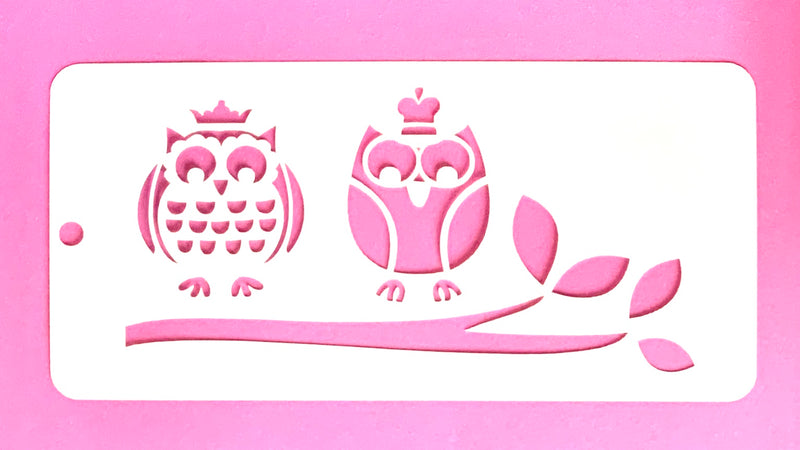 Stencil owl 20+10 cm