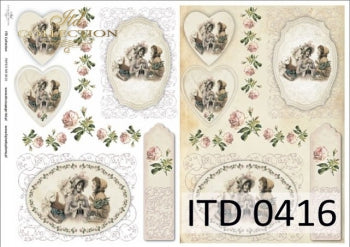 Vintage motif with roses