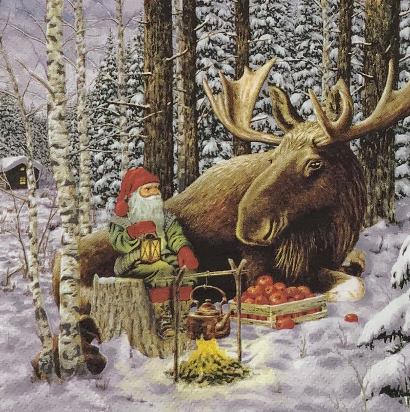 Reindeer with Santa Claus