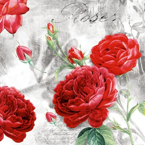 Jardín de rosas vintage