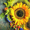 Sunny Autumn - sunflowers in a natural arrangement