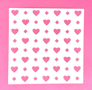 Plantilla corazones 14+14 cm