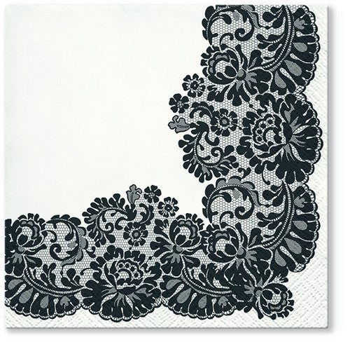 Florale Bodüre - Lacy Frame Black