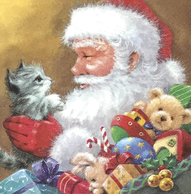 Santa with Kitten