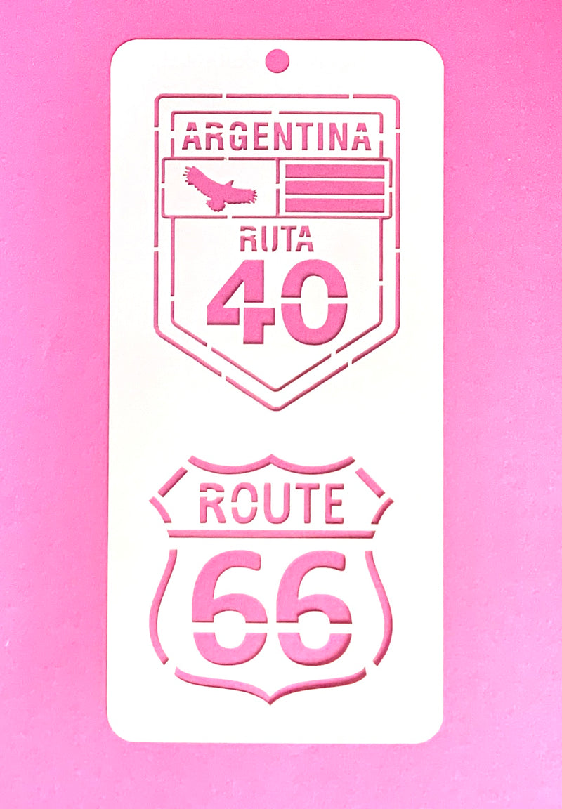 Stencil Ruta 66 20+10 cm