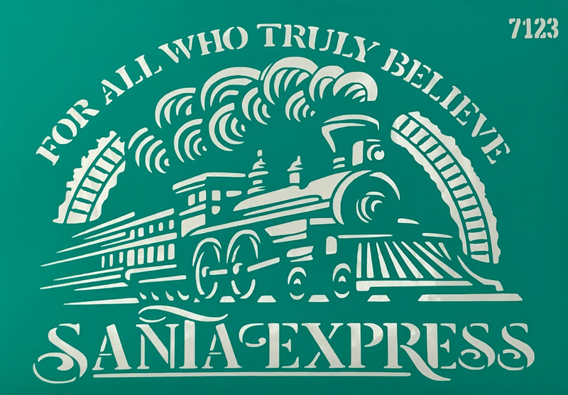 Stencil Santa Express 20+30 cm