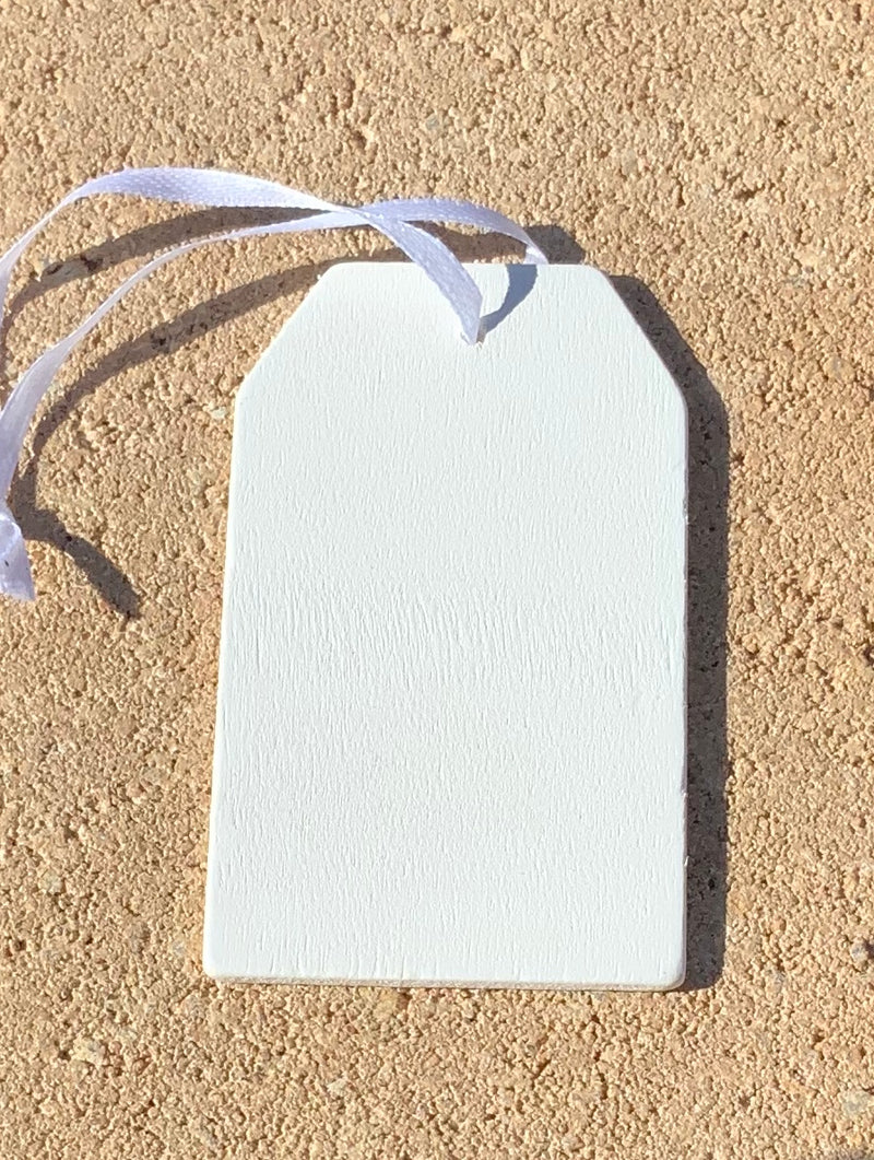 Plywood gift tag square