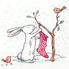 Encantadores conejos de nieve