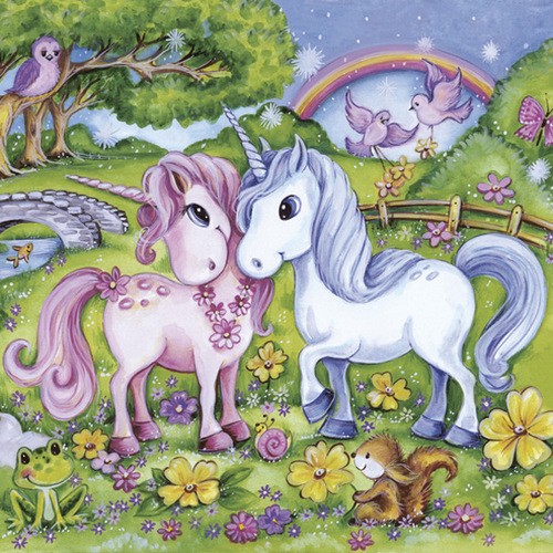 Unicornios en el Paraíso - Preciosos Unicornios en el Jardín
