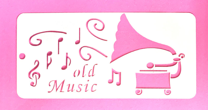 Schablone Old Music 20+10 cm
