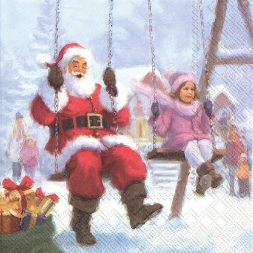 Santa Claus mit Mädchen