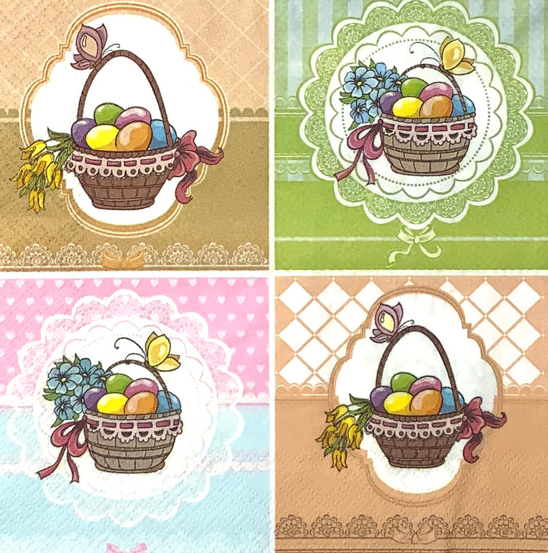 Coloridas cestas de Pascua