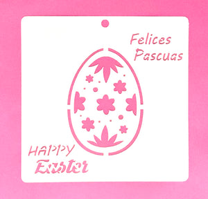 Stencil Feliz Pascua 14+14 cm
