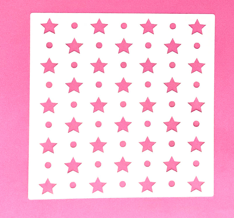 Stencil stars 14+14 cm