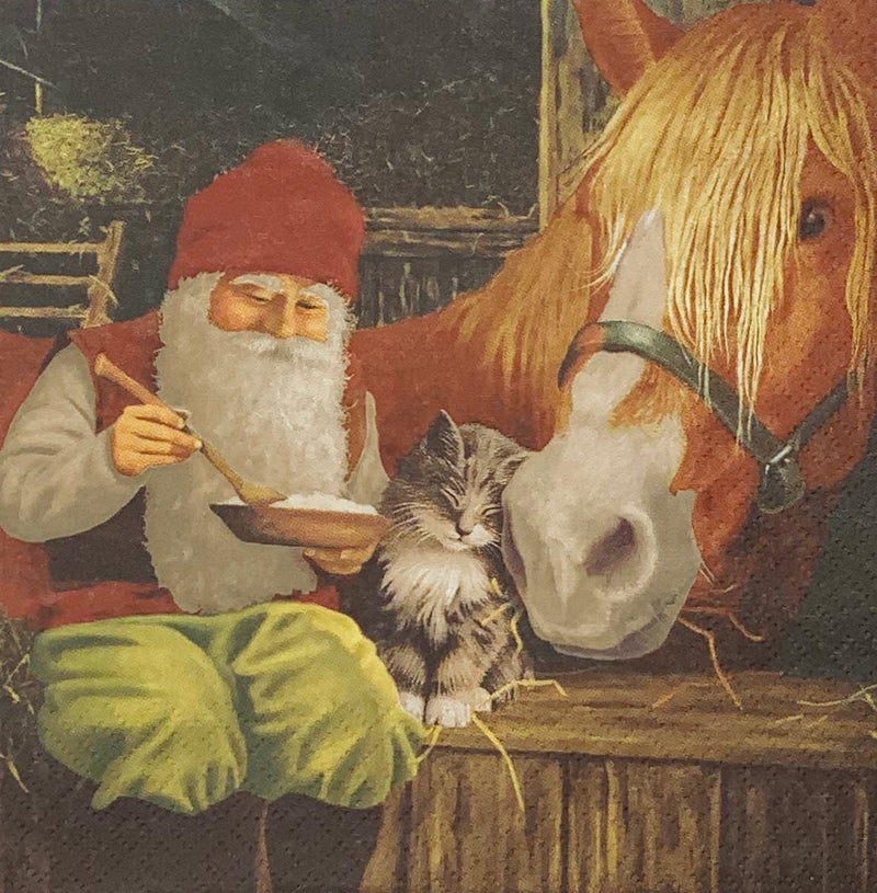 Santa Claus in the stable