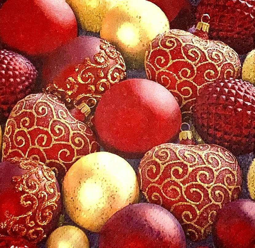 Rote Weihnachtskugeln – Elas Servietten