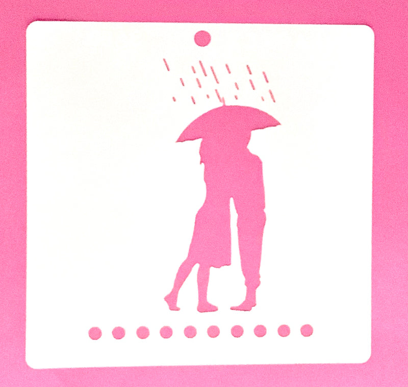 Stencil in the rain 14+14 cm