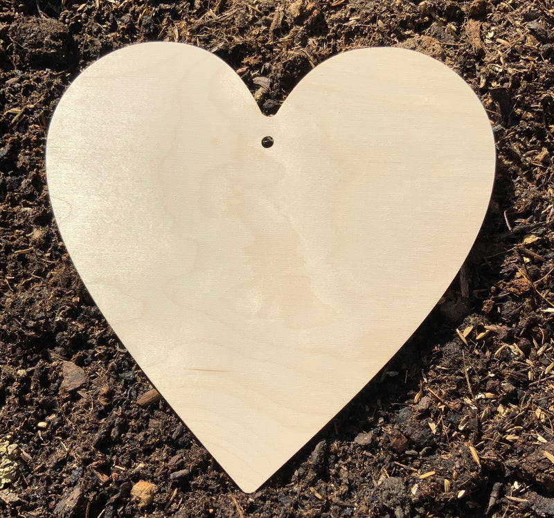 Plywood heart 25+25 cm