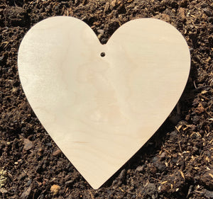 Corazón de contrachapado 30+30 cm