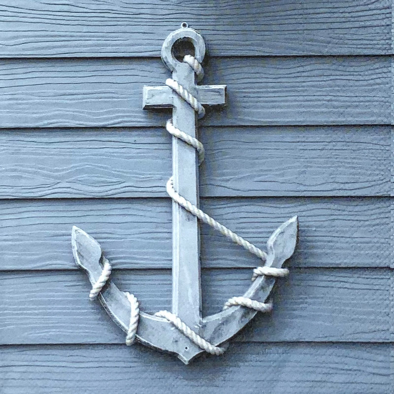 Blue Anchor - Wooden Anchor Blue