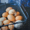 Basket with eggs