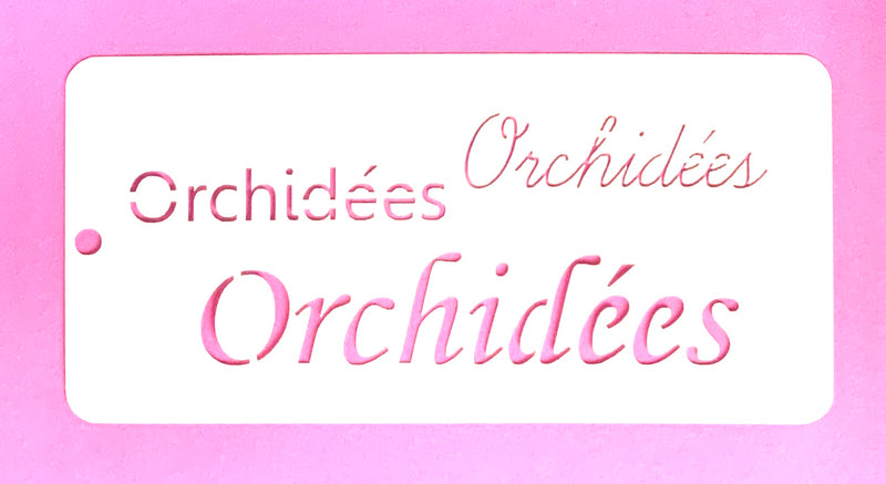 Stencil orchids 20+10 cm