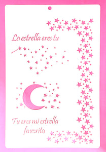 Stencil moon and stars 30+20 cm