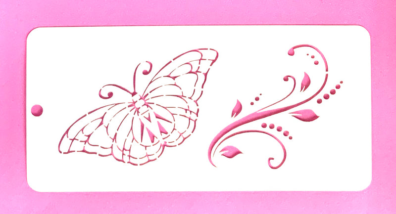 Stencil butterfly 20+10 cm