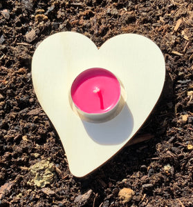 Portavelas corazón