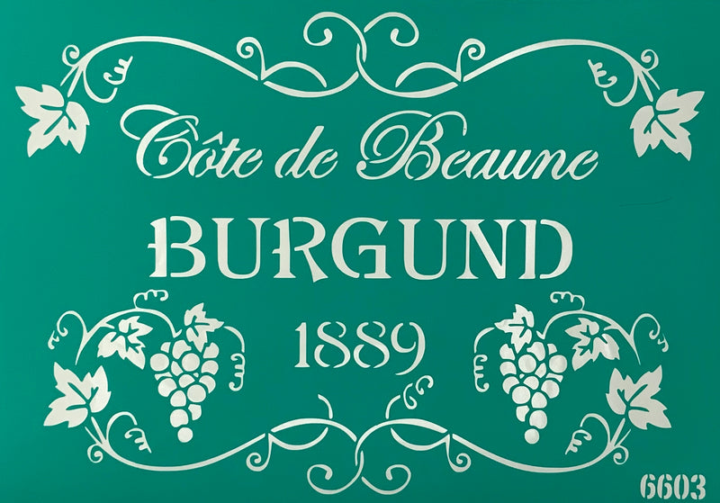 Stencil Burgundy 20+15 cm