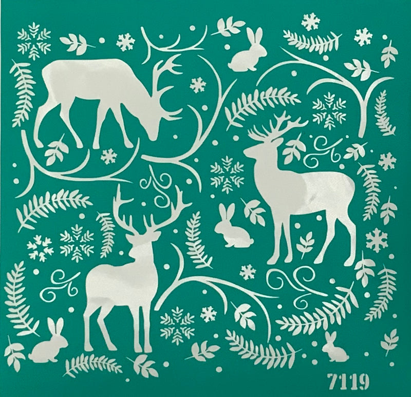 Stencil forest animal 15+15 cm