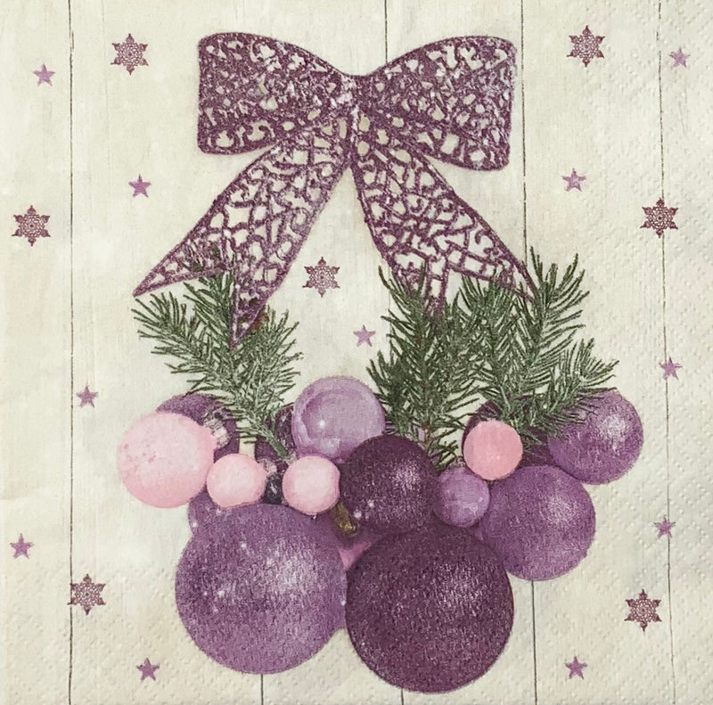 Purple Christmas balls