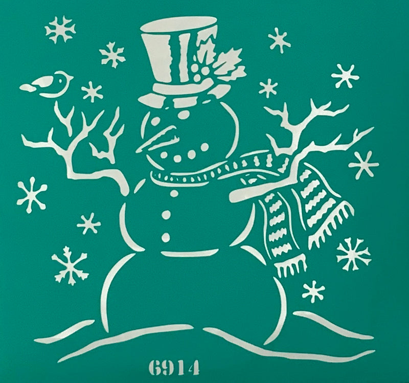 Stencil snowman 20+20 cm