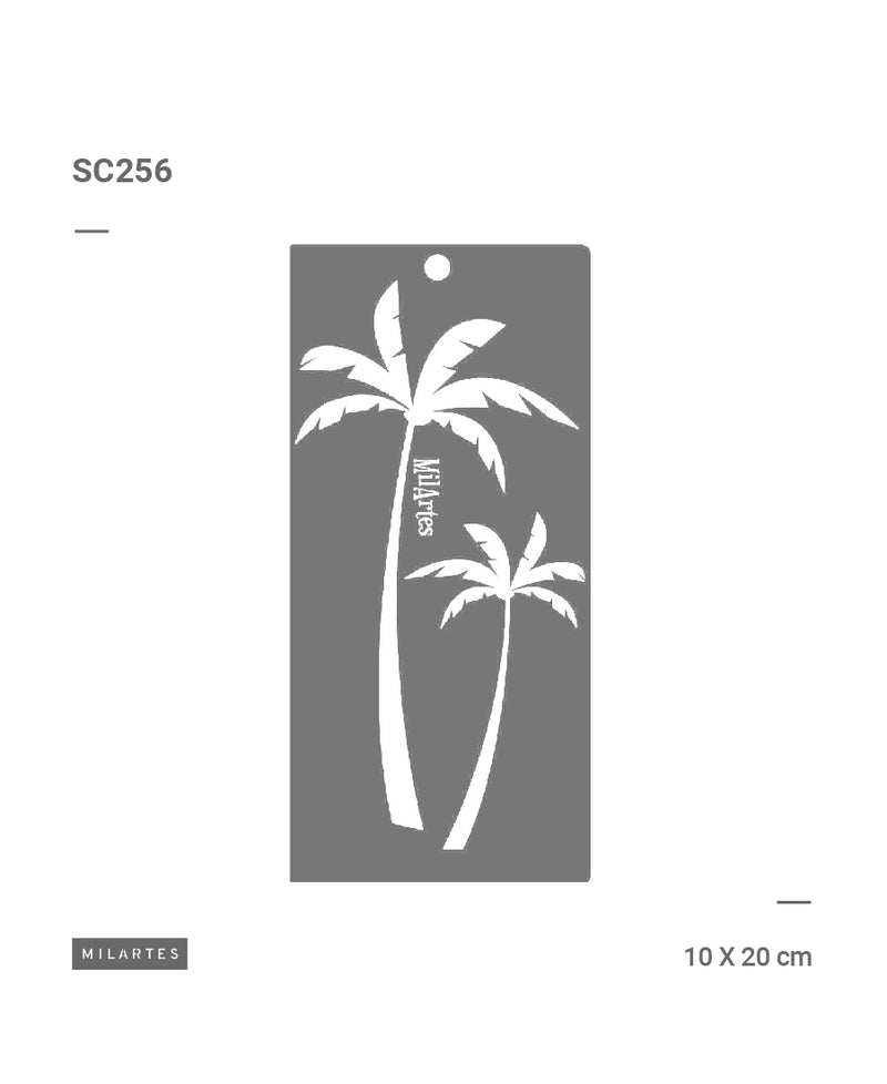 Stencil palm trees