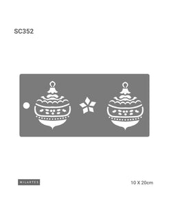 Stencil Christmas balls