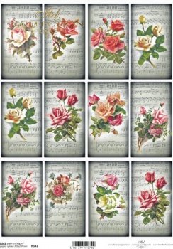 Sheet music with roses