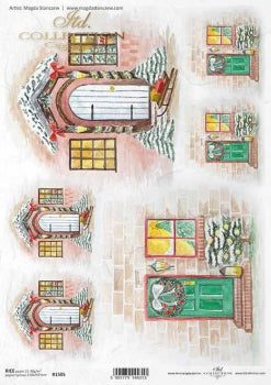 Doors decorated for Christmas by Magda Stanczew